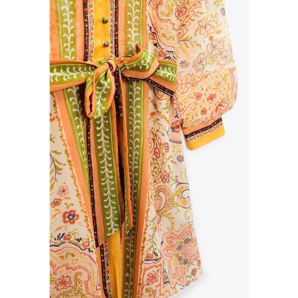 ZARA SHIRT DRESS BELTED NEW - Picture 3 of 7